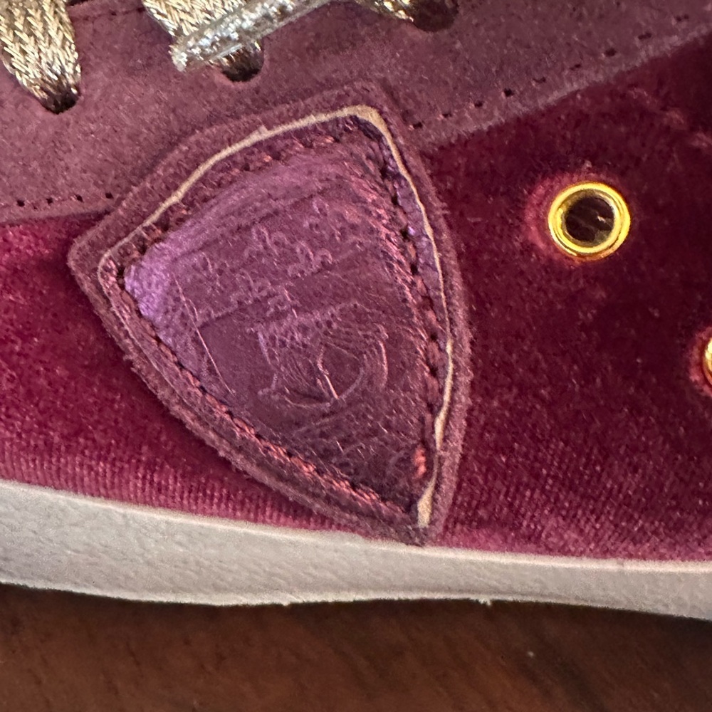 Philippe Model Purple and Gold Velvet Sneakers PRSX - Picture 7 of 7